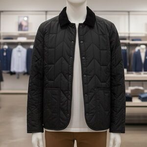 Robert Graham black long sleeve puffer button down jacket size S